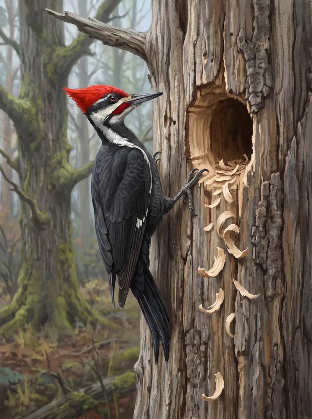 Pileated woodpecker